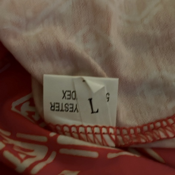 Sz L naividd pleated women’s tank top flower red - Picture 5 of 6